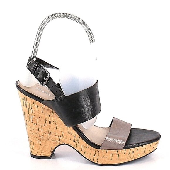 Franco Sarto Shoes - Franco Sarto 2 Tone Wedged‎ Heels 100% Leather Size:7.5